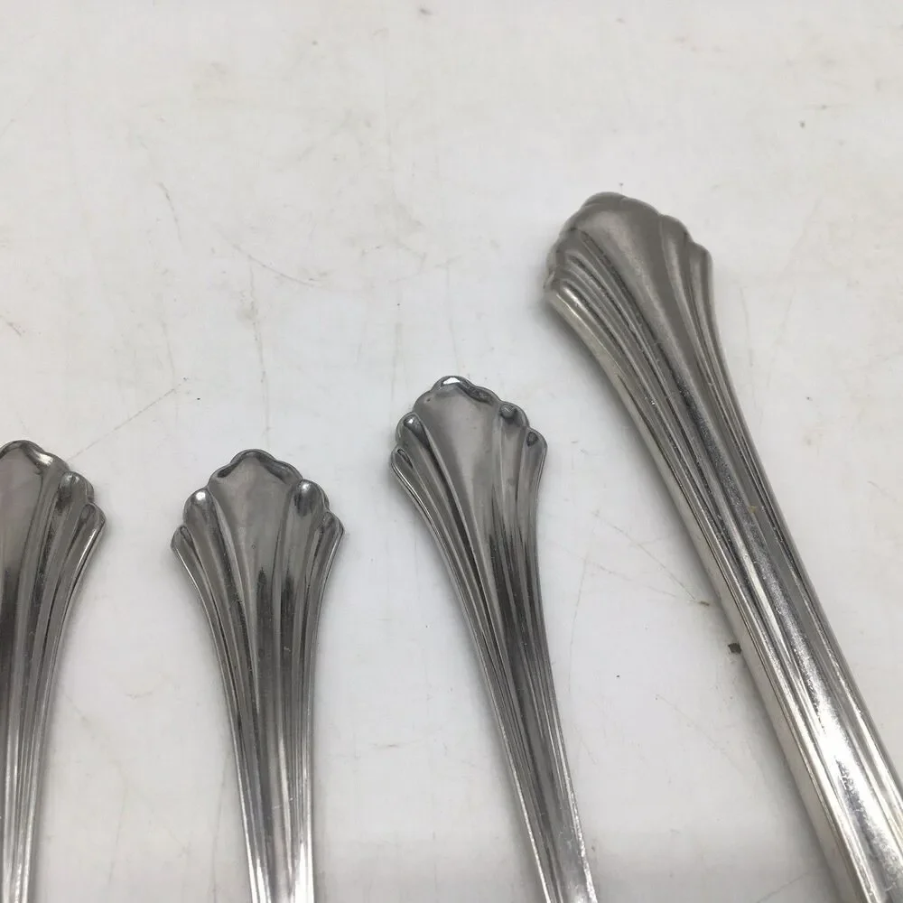 Oneida USA BANCROFT Stainless Flatware Set Of 5 - Dinner Fork Knife Sugar Spoon